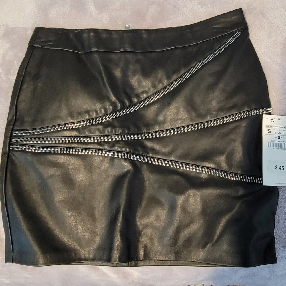 Leather skirt size small